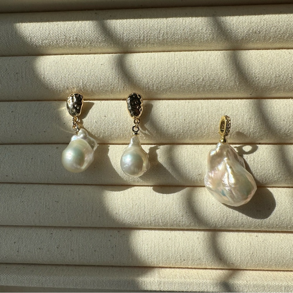 Baroque pearl jewelry set